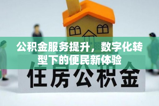 北竿公积金服务提升，数字化转型下的便民新体验