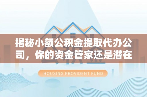 北竿揭秘小额公积金提取代办公司，你的资金管家还是潜在风险？